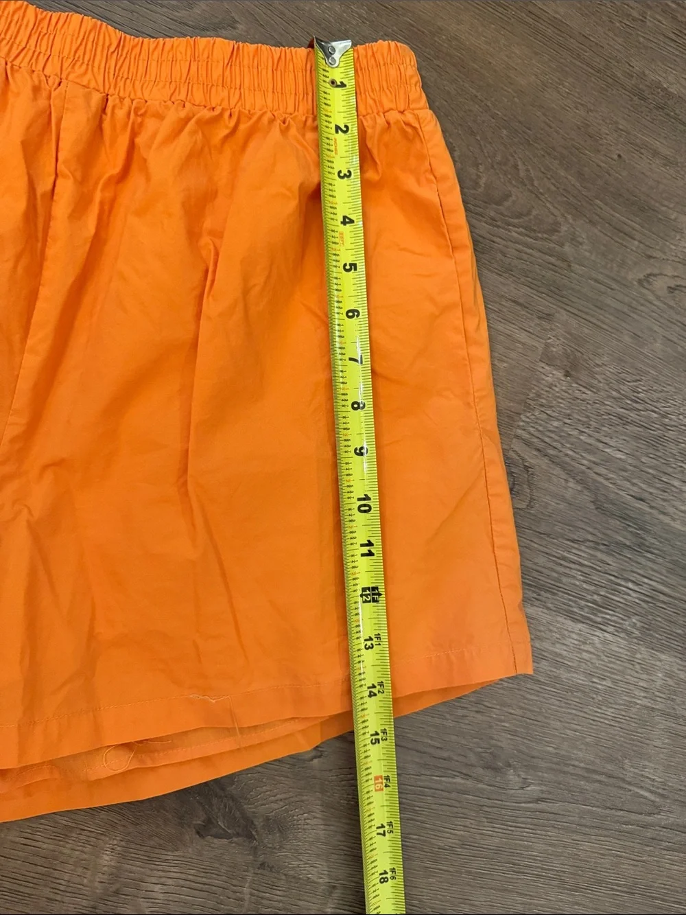 GREY LAB Orange Button-Up Shirt with Matching Orange Shorts Set Size Medium